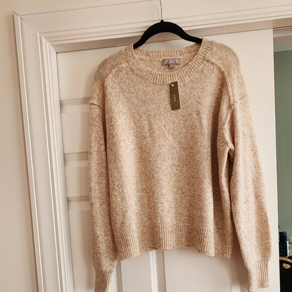 J. Crew Sweaters - NWT - J Crew Oatmeal color sweater Size Label M, Fit oversized or large